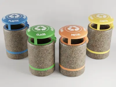 Trashcan carta waste bin 3D model