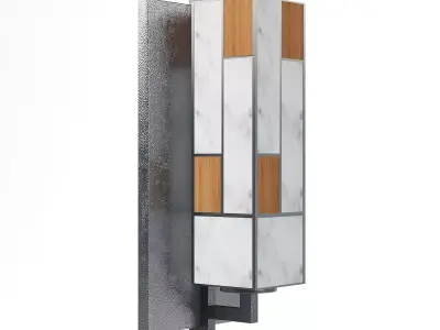 Stained Glass Exterior Lamp 3D Model 3D model