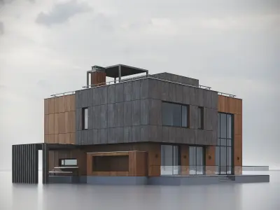 Modern Residential Building 015 3D model