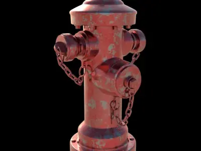 FireHydrant Free low-poly 3D model
