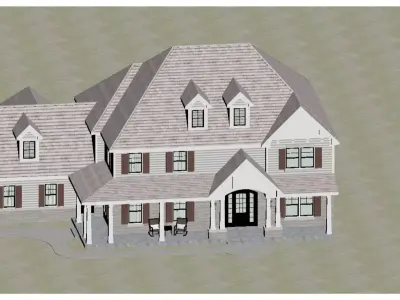 American style villa 3D model