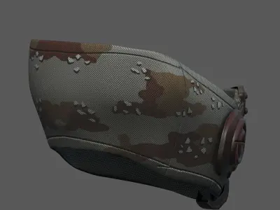 Gas mask respirator scifi futuristic 3d model  Low-poly 3D model 6