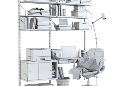Office workplace 25 3D model