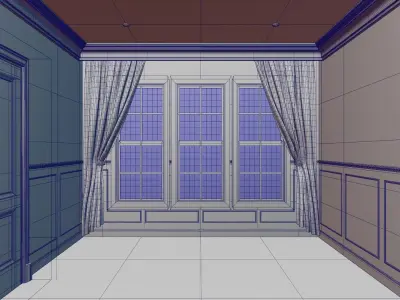 Modern Classic Bedroom 3D model