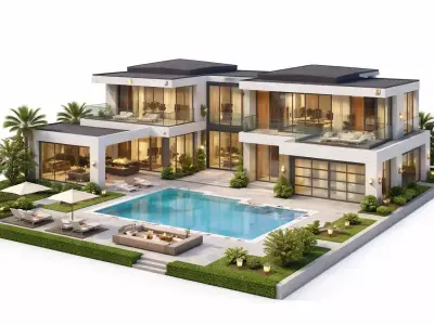 Mansion Moderna de  Lujo 3D 3D model