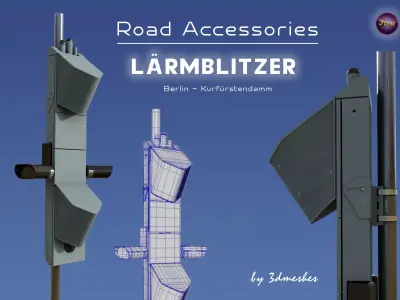 Road accessories - Laermblitzer  - PBR lowpoly Low-poly 3D model