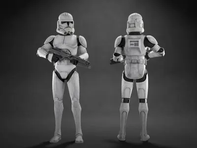 Clone Trooper - Armor Rig 3D model