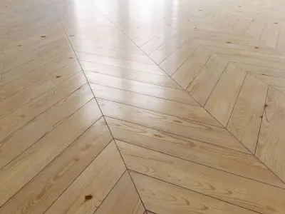 Parquet pine chevron 3D model
