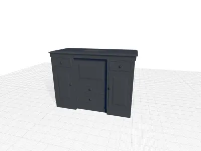 Oglesby Single Bathroom Vanity Set 3D model