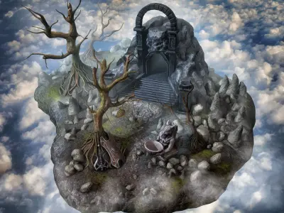 Island fantasy 3D model