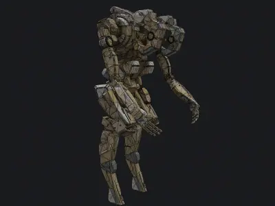 scifi-model538 wooden robot 3D model