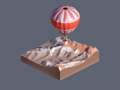 land 73A Low-poly 3D model