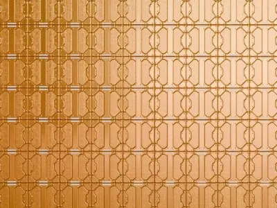 Orange Sci-Fi Floor PBR Seamless Texture