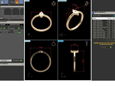 Diamond Ring For Women 3d Print Model 3D print model 17