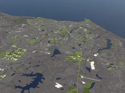 Fortaleza Brazil 50x50km 3D model