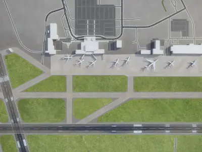 Rochester - Airport - RST Low-poly 3D model