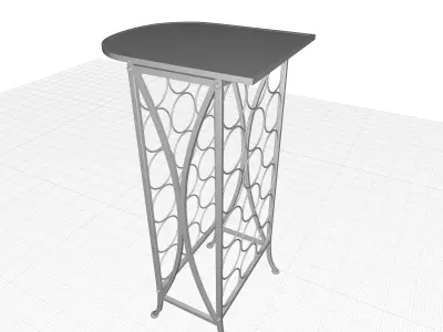 Vanderhoff Floor Wine Bottle Rack 3D model