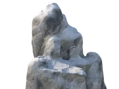 snow cliff   Low-poly 3D model