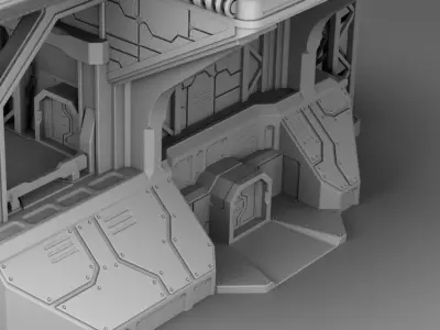 Martian main production department 3D print model