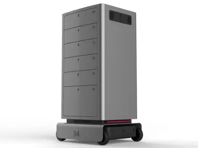 Generic Delivery Robot 01 6 Drawers  3D model