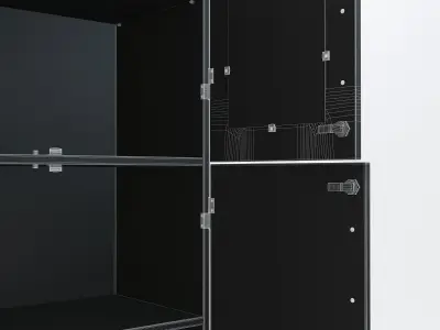 Wooden Cabinet Set 4 3D model