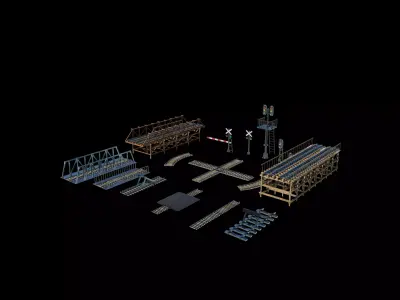 railway pack 3D model