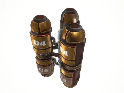 SCI-FI Tube Fuel Prop Space Low-poly 3D model