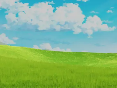 Anime Grass field  3D model