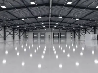 Warehouse interior and exterior 5 3D model