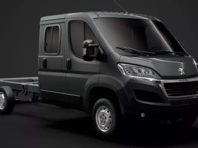 Peugeot Boxer Manager Chassis Truck Crew Cab 4035XL WB 2020 3D model