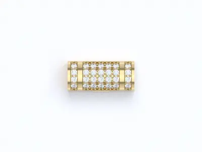 Cuban Link Lock with diamonds unisex model 3D print model