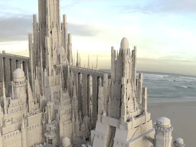 Ancient Dracula Castle city collection 1 Kit bash 3D model