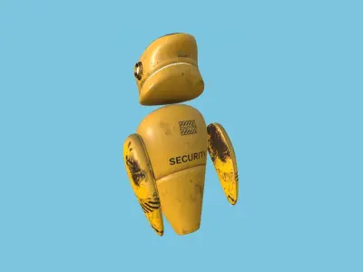 Flying Robot 07 Security - Character SciFi Design Low-poly 3D model