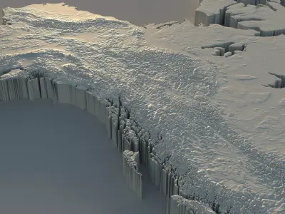 Usa Canada Mexico Terrain country  3D model