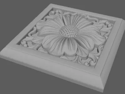 rosette flower 3D model 32