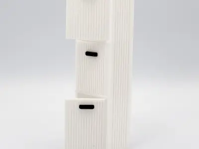 Tall  Kitchen cabinet with functional doors and shelves  3D print model