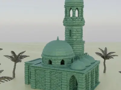 Desert Minaret Tabletop Terrain 28 mm 3D print model