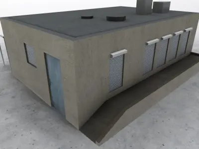 EDDF Building 6 Low-poly 3D model