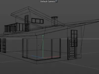 Low poly Cartoon House Low-poly 3D model 2
