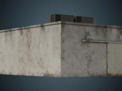 Industrial Building 2B Low-poly 3D model