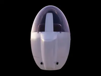 Futuristic vehicle single seat 3D model