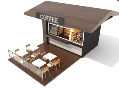 Coffee pavilion 3D model