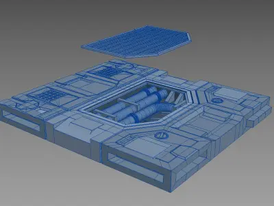 modular panel scifi A01 3dprint 3D print model