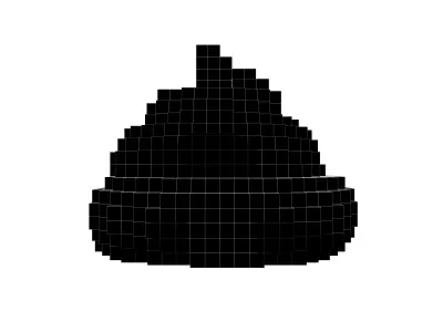 Pixel Pile of Poo v1 005 Low-poly 3D model