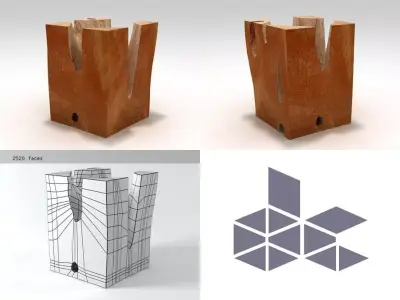 Inside Out Table Base 3D model