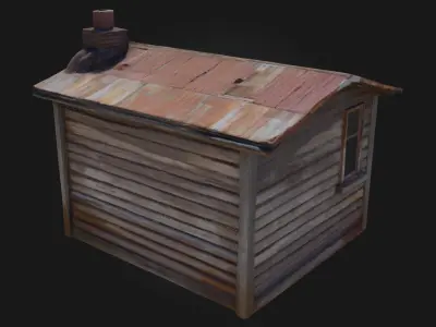 Rustic Cabin  Handcrafted Simplicity for Natural Settings 3D model