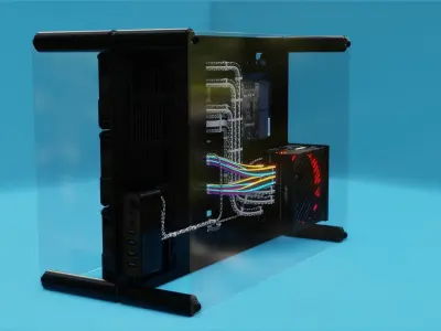 Raijintek Pean Mit Rog Zenith Extreme Alpha X RTX 2080TI SLI 3D model