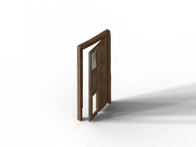 Rustic Old Door Free low-poly 3D model