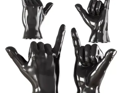 Contemporary Ceramic Figurine Hand 3D model