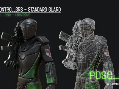 City Controllers - Standard Guard - Full Rig PBR lowpoly Low-poly 3D model